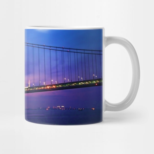 Verrazano Narrows Bridge Digital water color by tgass